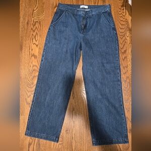 Abercrombie & Fitch Dark Blue Wide Leg Jeans